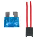 Kit Fusivel Lamina Médio 15A Amperes Azul Porta Fusivel com Fio 4mm Reforçado
