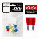 Kit Fusível Mini Lâmina Automotivo Universal Emergência 10pç Kit Fusível Mini Lâmina Automotivo Universal Emergência 10pç