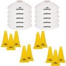 Kit Futebol Agilidade Kagiva 20 Cones Chapéu + Tartaruga