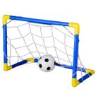 Kit Futebol Gol Rede E Bola Com Inflador Brinquedo Infantil 45cm