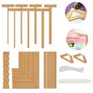 Kit Gabarito Cartonagem Wire-O Esquadros Espatula Vinco Mdf
