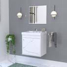 Kit Gabinete Banheiro em Mdf com Espelheira Veneto Kit Gabinete Banheiro em Mdf com Espelheira Veneto