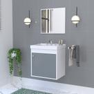 Kit Gabinete Banheiro em Mdf com Espelheira Veneto