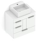 Kit Gabinete Basic com Gaveta e Porta 60x38 com Cuba de Apoio Q6 Branco