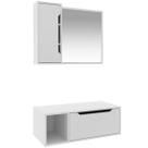 Kit Gabinete e Espelheira de Banheiro 80 cm Karina Kit Gabinete e Espelheira de Banheiro 80 cm Karina
