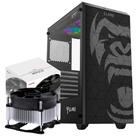 Kit Gabinete Gamer Clanm Mid Tower Suporta Water Cooler e 6 Fans Vidro Temperado + Air Cooler Nótus St Para Intel Tdp 65W - Pcyes
