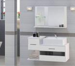 Kit Gabinete MDF para Banheiro com Cuba e Espelheira 65cm