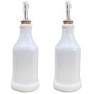 Kit Galheteiro 2 Peças 300ml - Azeite e Vinagre - Porcelana Branca
