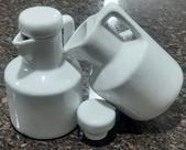 Kit Galheteiro 2 peças Azeite e Vinagre - Porcelana Branca