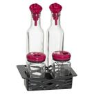Kit galheteiro 250ml pink casambiente completo com 5 peças galeteiro