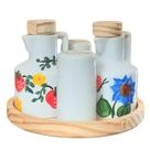 Kit Galheteiro 5 Peças - Porcelana Decorada de Alta Qualidade Kit Galheteiro 5 Peças - Porcelana Decorada de Alta Qualidade