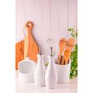 Kit Galheteiro Azeiteiro e Vinagreiro de Porcelana 350ml Branco Assar e Servir Germer