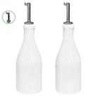 Kit Galheteiro Garrafa Porcelana Azeite Shoyo Óleo Vinagre 350ml 2 peças