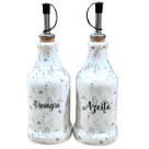 Kit Galheteiro - Porcelana Decorada - Arabesco Peças:2pçs Kit Galheteiro - Porcelana Decorada - Arabesco Peças:2pçs