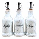 Kit Galheteiro Porcelana Decorada Arabesco Peças:3 peças Kit Galheteiro Porcelana Decorada Arabesco Peças:3 peças