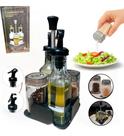 Kit Galheteiro Porta Tempero Com Bico Dosador Mesa Cozinha