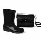 Kit galocha e bolsa transversal menina injetada impermeável fofinha moda