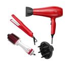 KIT GAMA LICHIA - SECADOR 2100W 127V + ESCOVA 1300W + PRANCHA 220ºC
