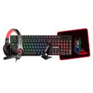 Kit Gamer C/ Teclado Mouse Fone e Pad Preto 5 em 1 Kross