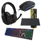 Kit Gamer Com Teclado Mouse Headset Mouse Pad SET002