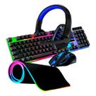 Kit Gamer Completo Teclado Mouse Headset Mouse Pad RGB Setup PC Profissional
