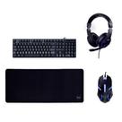 Kit Gamer Dazz Novacore 4 em 1, Teclado Iluminação Rainbow + Mouse + Mousepad 70x30cm + Headset