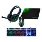 Kit Gamer ELG Canopus - Teclado Gamer Led ABNT2 - Mouse 2400 DPI - Mousepad 25x20 - Headset - CGCS41 Kit Gamer ELG Canopus - Teclado Gamer Led ABNT2 - Mouse 2400 DPI - Mousepad 25x20 - Headset - CGCS41