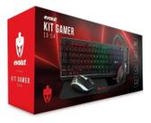 Kit Gamer Evolut Eg-54 Com Teclado, Mouse, Mousepad E Headset Preto