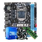 Kit Gamer Intel I5 3570 Memória 8gb Ram Rede Gigalan Usb 3.0 Upgrade Placa Mãe B75 NVME M2