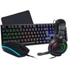 Kit gamer kalkan odin 4 em 1 teclado + mouse + mousepad + headset preto klk00017