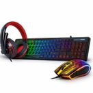 Kit Gamer Led Teclado Semi Mecânico Mouse Óptico e Headset Confortável Com Fio
