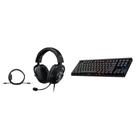 Kit Gamer Logitech G Pro X com Headset com Fio e Teclado Mecânico Sem Fio
