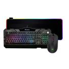 Kit Gamer Mouse sem fio Teclado Semi Mecanico e Mousepad RGB