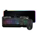 Kit Gamer Mouse sem fio Teclado Semi Mecanico e Mousepad RGB