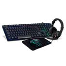 Kit Gamer OX com Headset + Teclado + Mouse + Mousepad Preto Kit Gamer OX com Headset + Teclado + Mouse + Mousepad Preto