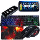 kit Gamer Para Celular Com Teclado RGB Semi Mecanico + Mouse X7 B-max 2400Dpi
