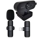 Kit Gamer para Streamers - Webcam Full HD + Microfone Lapela Sem Fio