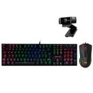 Kit Gamer Redragon - Teclado Mecânico MITRA RGB + Mouse Cobra Chroma + Webcam Logitech C922 Pro Kit Gamer Redragon - Teclado Mecânico MITRA RGB + Mouse Cobra Chroma + Webcam Logitech C922 Pro