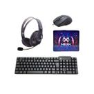 Kit Gamer Teclado Mouse Fone Mousepad Mox MO-KM600 Preto