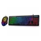 Kit Gamer Teclado Semi Mecânico e Mouse Óptico com 6 Botões DPI Ajustável Led RGB