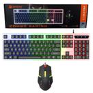 Kit Gamer Teclado Semi Mecânico RGB + Mouse LED USB PC e Notebook Jogos e Trabalho