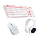 Kit gamer White Mouse 12800DPI Teclado Mecânico Headset