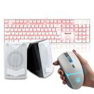 Kit Gamer White Teclado Mecânico Mouse 12800DPI Caixa de Som Kit Gamer White Teclado Mecânico Mouse 12800DPI Caixa de Som