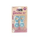 kit gancho adesivo 2 peças 4,3x10x1,8cm