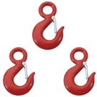 Kit Gancho De Aço Com Olhal E Trava 800kg 1/4'' - 5,0001 (Com 3 Unidades) - Nord