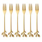 Kit Garfinhos Leaf (6 Peças) Dourado Kit Garfinhos Leaf (6 Peças) Dourado