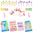 Kit Garfinhos Palitinhos Infantis Para Petisco Frutas Crianças Desenho Animado - 34pç