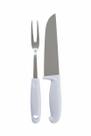 kit garfo e faca de plastico e aço inox fenima