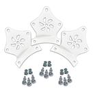 Kit Garra De Ferro Ventilador De Teto Lorensid Branco Original Motor M3.Branco M3