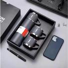 Kit Garrafa Garrafinha Térmica De Café 500ML Inox Parede Dupla À Vácuo
